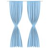 2 pcs Energy-saving Blackout Curtains Double Layer 140 x 245 cm – Turquoise