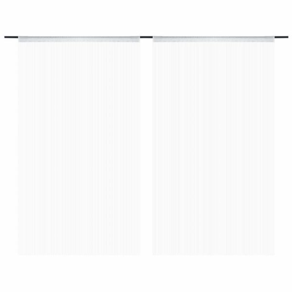 String Curtains 2 pcs – 100 cm, White