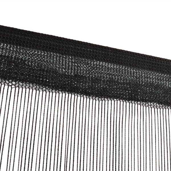 String Curtains 2 pcs – 100 cm, Black