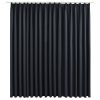 Blackout Curtain with Hooks 290×245 cm – Black