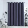 Blackout Curtain with Metal Rings 290×245 cm – Anthracite