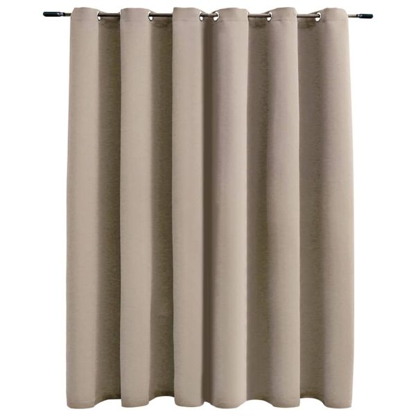 Blackout Curtain with Metal Rings 290×245 cm – Beige