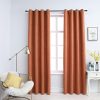 Blackout Curtains with Metal Rings 2 pcs – 140×245 cm, Rust