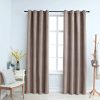 Blackout Curtains with Metal Rings 2 pcs – 140×245 cm, Taupe