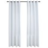 Blackout Curtains with Metal Rings 2 pcs – 140×225 cm, Off White
