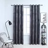Blackout Curtains with Rings 2 pcs Velvet – 140×245 cm, Anthracite