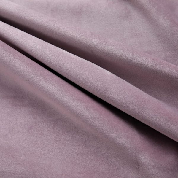 Blackout Curtains with Rings 2 pcs Velvet – 140×175 cm, Antique Pink