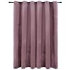 Blackout Curtain with Metal Rings Velvet 290×245 cm – Antique Pink