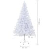 Artificial Christmas Tree with Stand Branches – 150×70 cm, White