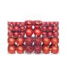 100 Piece Christmas Ball Set 3/4/6 cm – Red