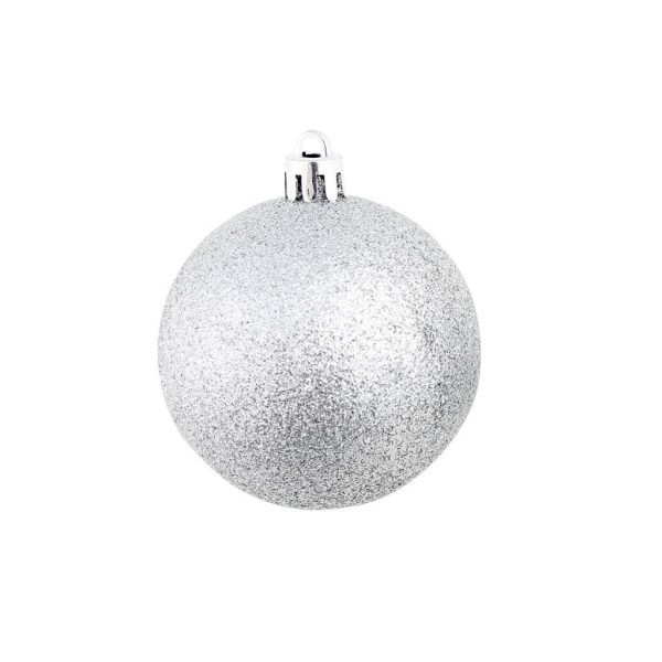 100 Piece Christmas Ball Set 3/4/6 cm – Silver