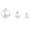 100 Piece Christmas Ball Set 3/4/6 cm – White/Grey