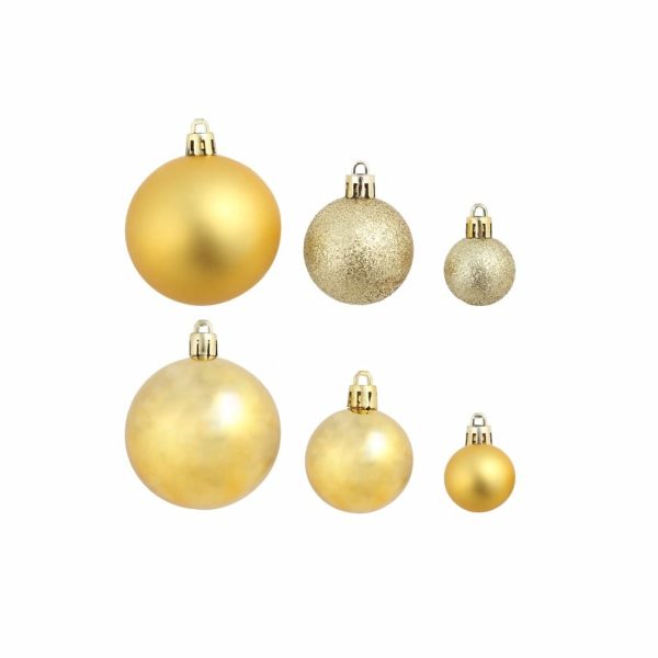 100 Piece Christmas Ball Set 3/4/6 cm – Silver/Gold