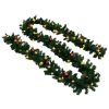 Christmas Garland Decorated with Baubles and LED Lights – 20 M