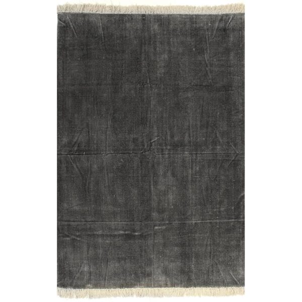 Kilim Rug Cotton – 120×180 cm, Anthracite