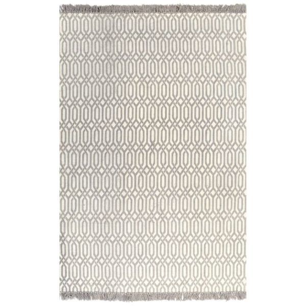 Kilim Rug Cotton with Pattern Taupe – 160×230 cm