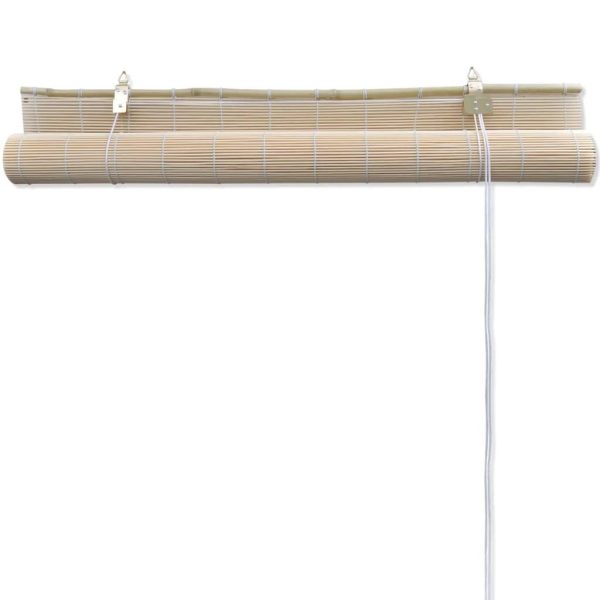 Natural Bamboo Roller Blinds 4 pcs 120×160 cm