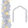 Christmas Garland with LED Lights White – 10 M