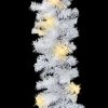 Christmas Garland with LED Lights White – 10 M
