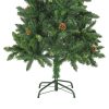 Artificial Christmas Tree with Pine Cones – 150×89 cm, Green