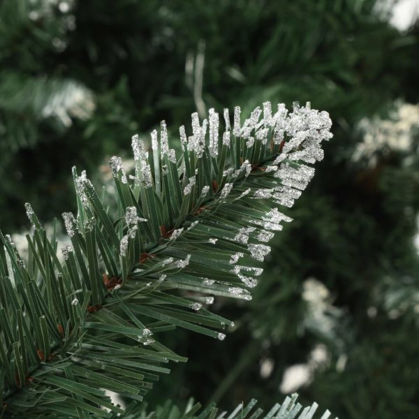 Artificial Christmas Tree with Pine Cones – 150×89 cm, Green and White