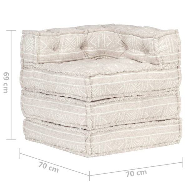 Kanpi Modular Pouffe Fabric – Beige, Corner Sofa Part