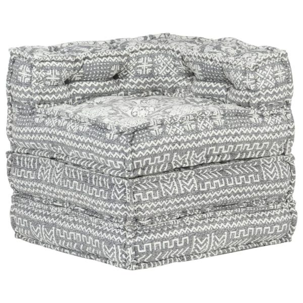 Kanpi Modular Pouffe Fabric – Light Grey, Corner Sofa Part