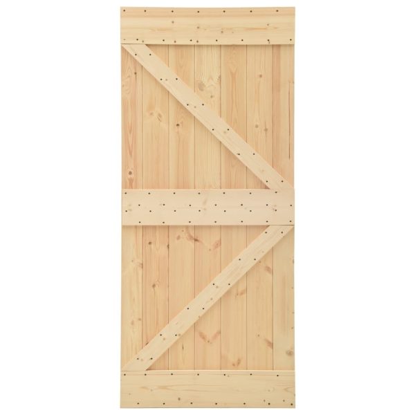 Door Solid Pine Wood – 80×210 cm