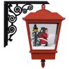 Christmas Wall Lamp with LED Lights and Santa Red 40x27x45 cm