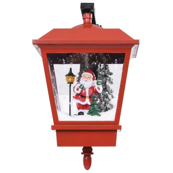 Christmas Wall Lamp with LED Lights and Santa Red 40x27x45 cm