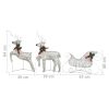 Reindeer & Sleigh Christmas Decoration 60 LEDs Outdoor – Gold, 2