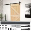 Sliding Door with Hardware Set Solid Pine Wood – 80×210 cm, 1