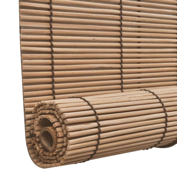 Bamboo Roller Blinds 2 pcs 150 x 220 cm Brown