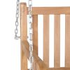Swing Bench with Cushion 120 cm Solid Teak Wood – Taupe