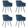 Dining Chairs Fabric – Blue, 4