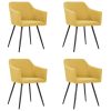 Dining Chairs Fabric – Yellow, 4