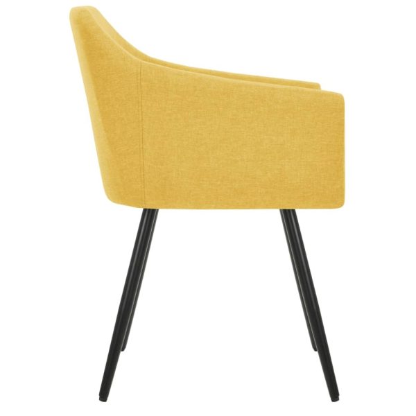 Dining Chairs Fabric – Yellow, 4