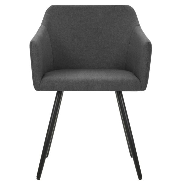 Dining Chairs Fabric – Dark Grey, 6