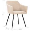 Dining Chairs Fabric – Cream, 6