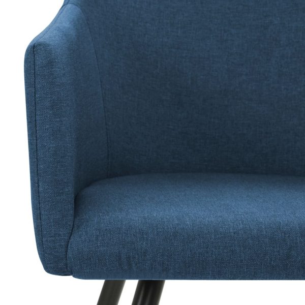 Dining Chairs Fabric – Blue, 6