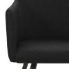 Dining Chairs Fabric – Black, 6