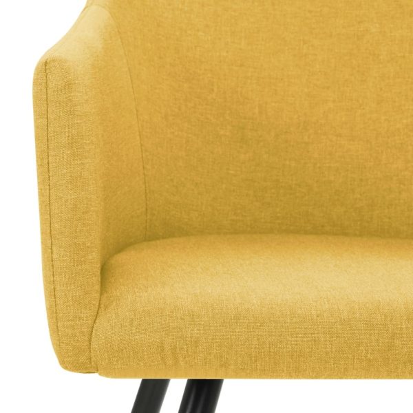 Dining Chairs Fabric – Yellow, 6