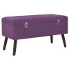 Bench with Storage Compartment 80 cm Velvet – Purple
