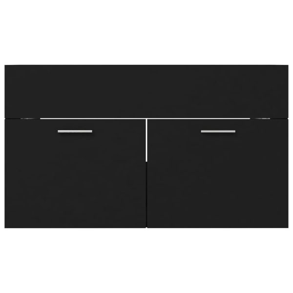 Bathroom Furniture Set Engineered Wood – 80×38.5×46 cm, Black
