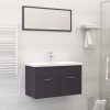 Bathroom Furniture Set Engineered Wood – 80×38.5×46 cm, Grey