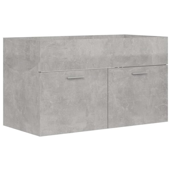 Bathroom Furniture Set Engineered Wood – 80×38.5×46 cm, Concrete Grey
