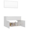 Bathroom Furniture Set Engineered Wood – 80×38.5×46 cm, High Gloss White