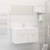 Bathroom Furniture Set Engineered Wood – 90×38.5×46 cm, White