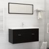 Bathroom Furniture Set Engineered Wood – 100×38.5×46 cm, Black