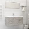 Bathroom Furniture Set Engineered Wood – 100×38.5×46 cm, Concrete Grey